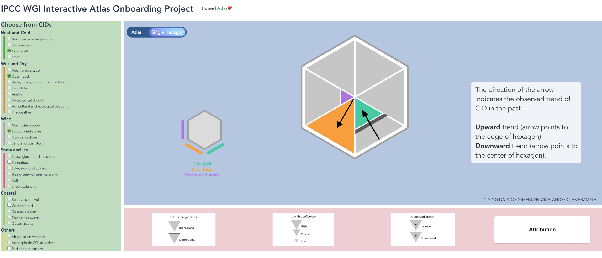 IPCC WGI Interactive Atlas Onboarding — web application